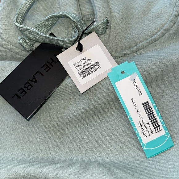 Ladies Brushed Terry Hoodie by The Label - Picture 5 of 6